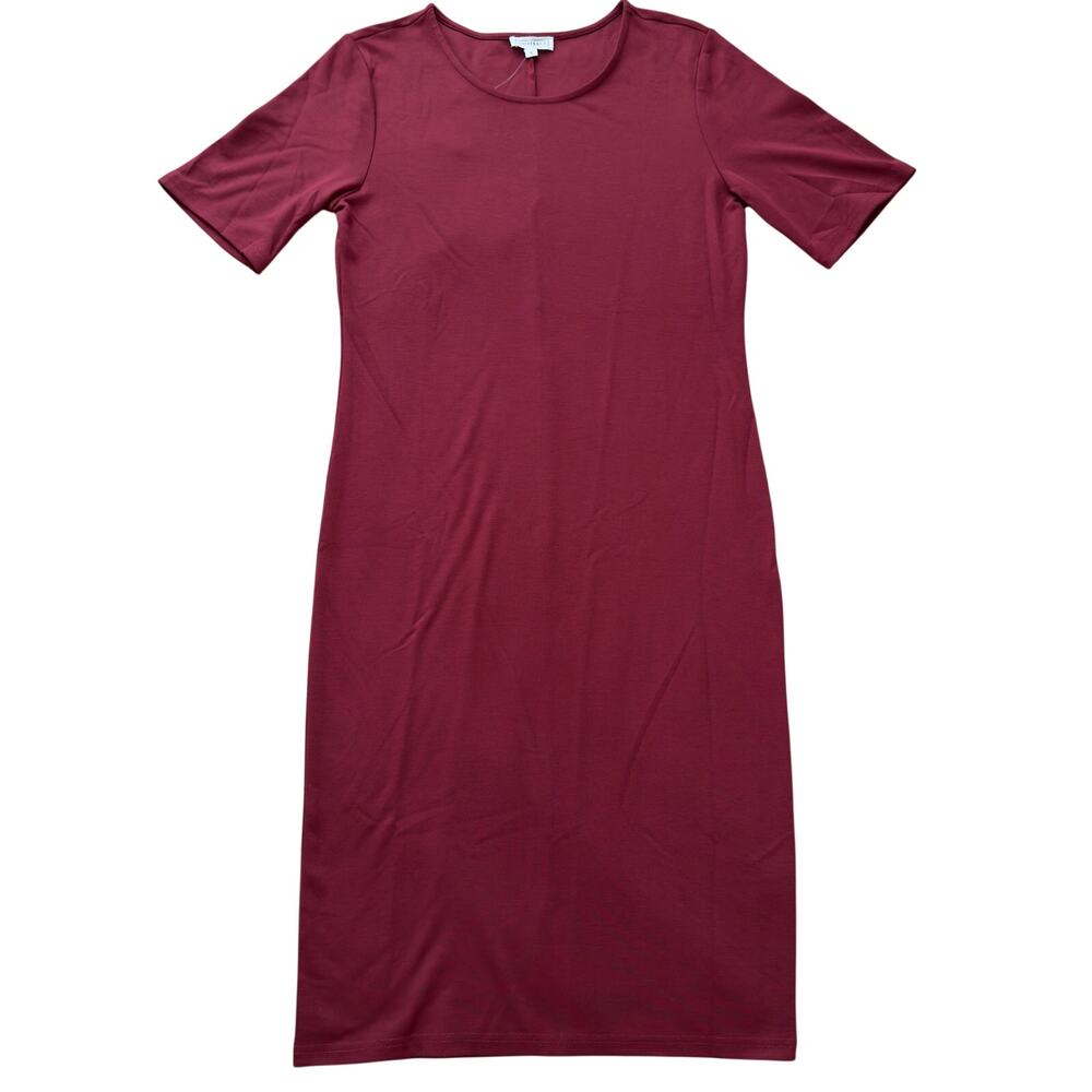 NWT Sweet Salt Maroon Midi Dress Size Small Short Sleeve Crew Neck